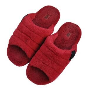 Uggs Plush Red Slippers Size 11 Mens